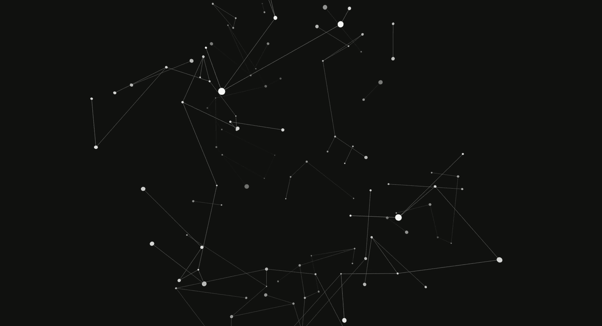 Network of connected white nodes